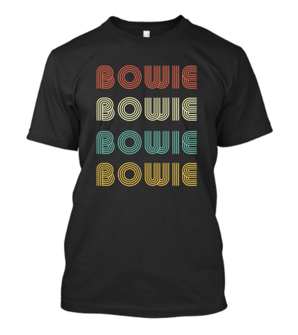 Bowie Vintage Retro Style Multicolor T-Shirt