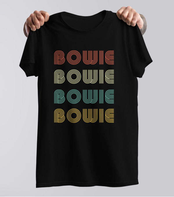 Bowie Vintage Retro Style Multicolor T-Shirt