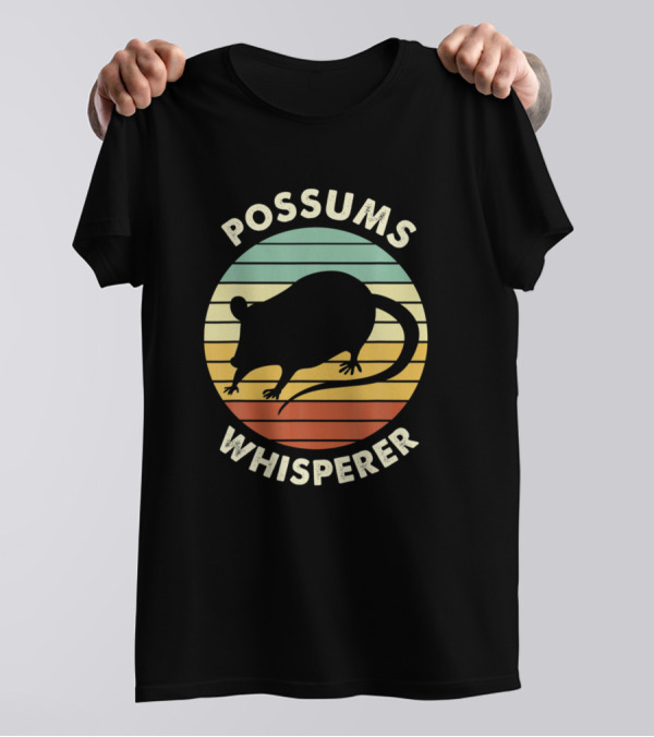Vintage Possums Whisperer Retro Sunset T-Shirt