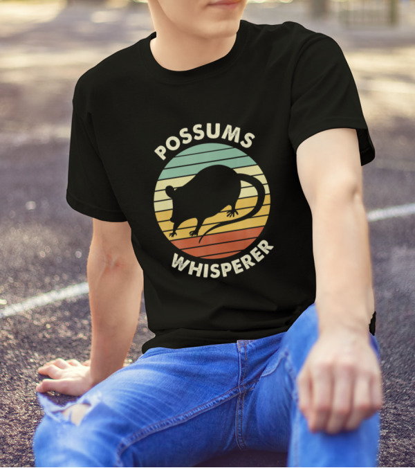 Vintage Possums Whisperer Retro Sunset T-Shirt