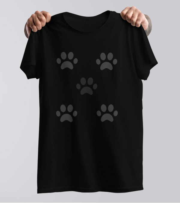 White Paws Print Cute Paw Dog Mama Dog Mom Love Paws T-Shirt