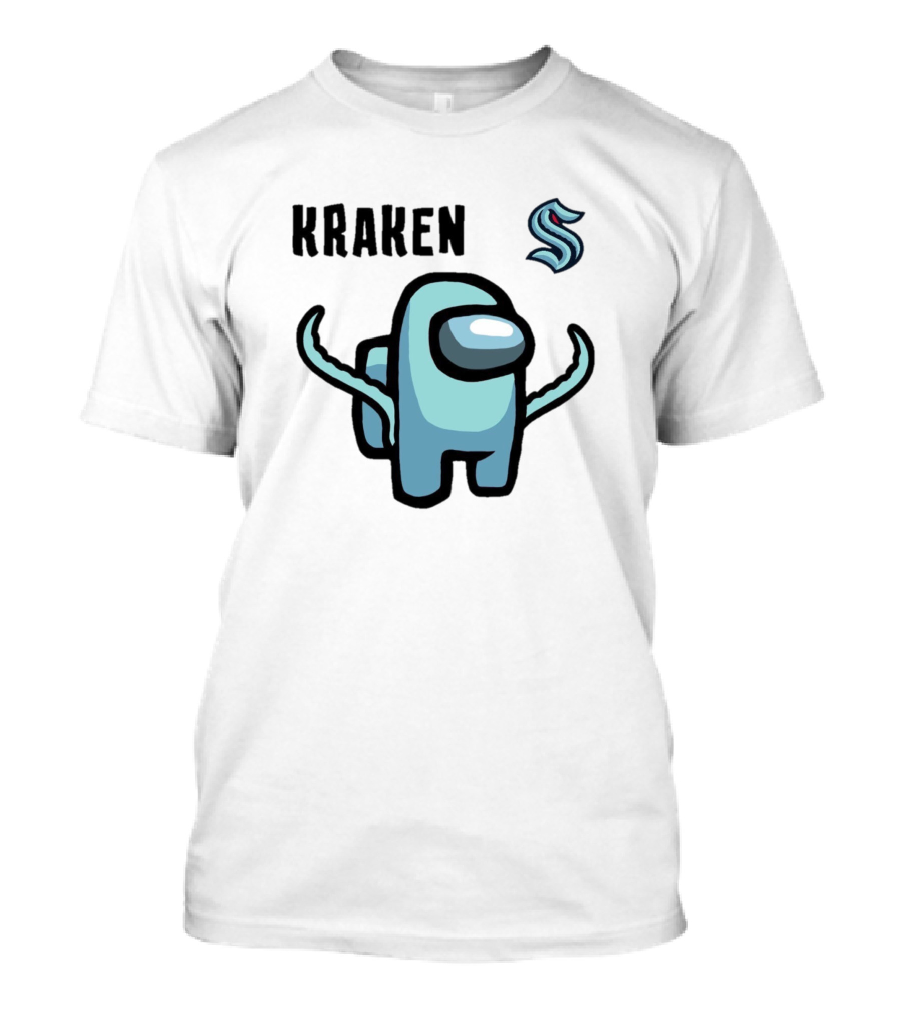 Kraken Among Us Seattle S Logo Crewmate With Tentacles T-Shirt