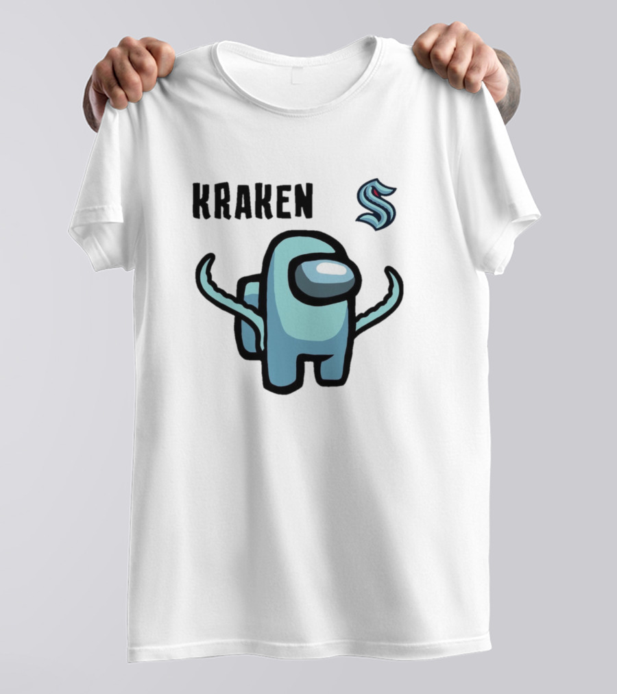 Kraken Among Us Seattle S Logo Crewmate With Tentacles T-Shirt