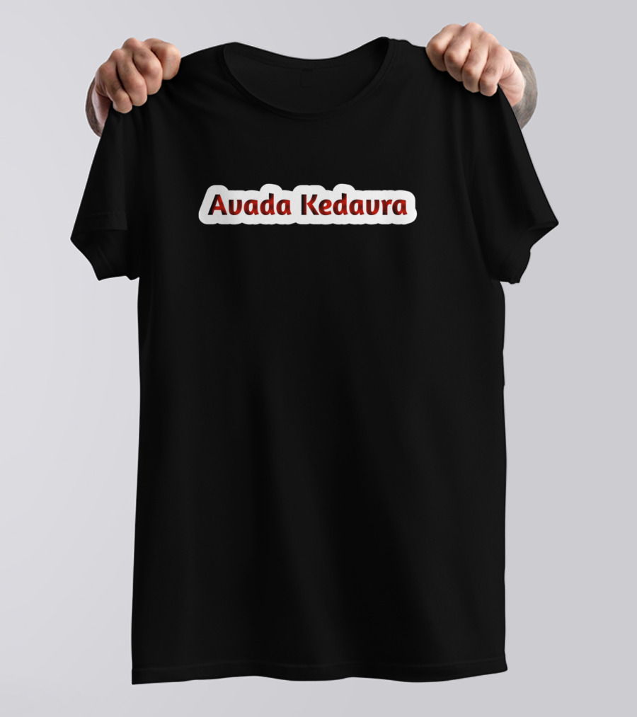 Avada Kedavra Text With Red Gothic Font T-Shirt
