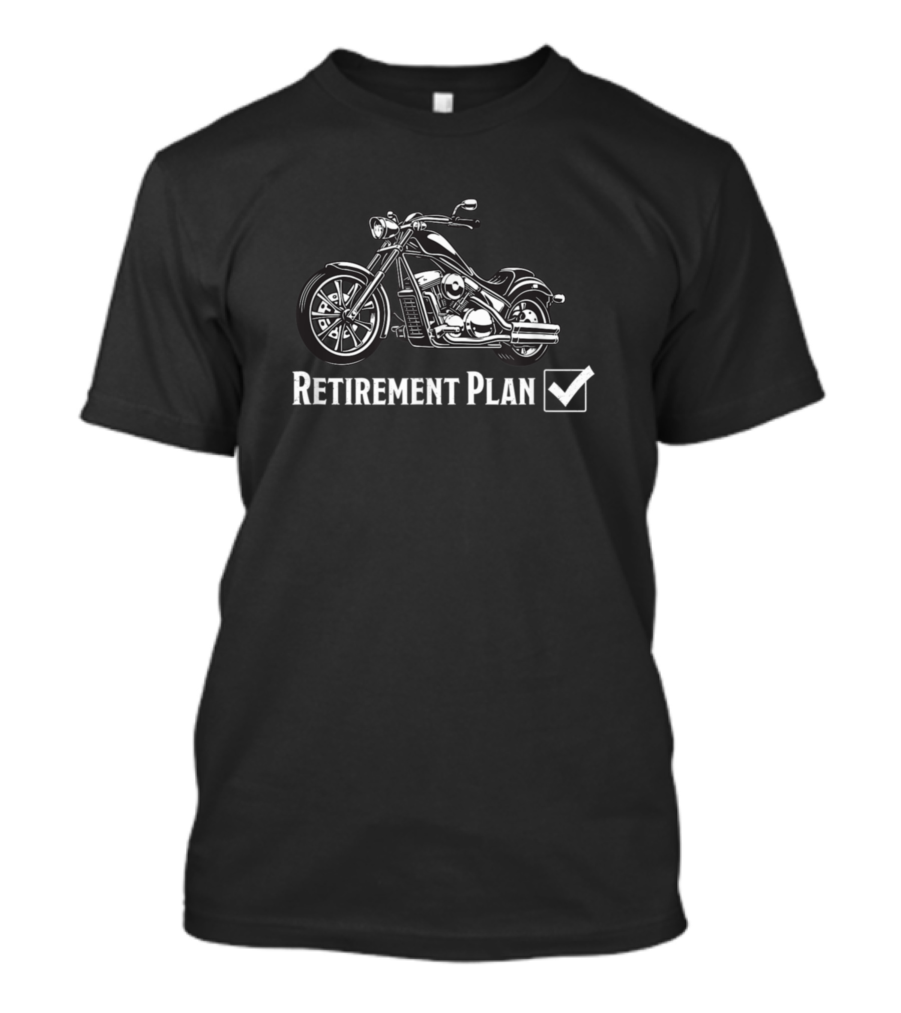 Retirement Plan Cool Vintage Coworker Chopper Motorcycle T-Shirt