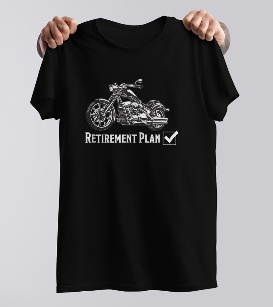 Retirement Plan Cool Vintage Coworker Chopper Motorcycle T-Shirt