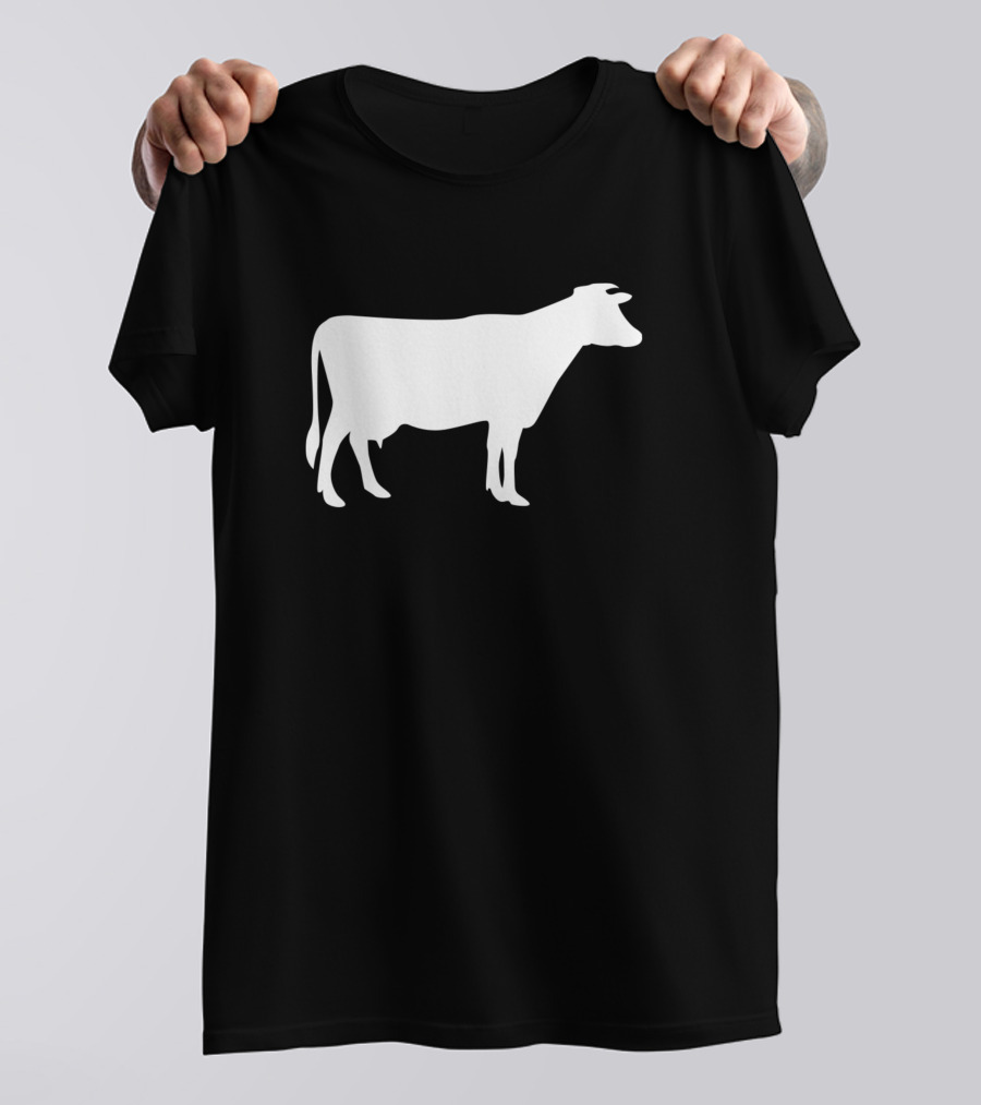 Cow Silhouette White T-Shirt