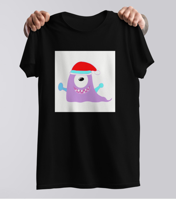 Cute Gel Monster In Christmas Hat T-Shirt
