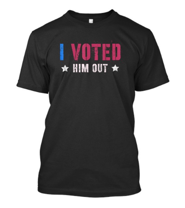 I Voted Him Out Distressed Biden Election Victory T-Shirt