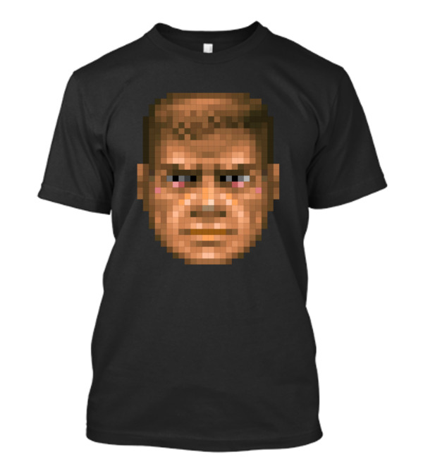 Doom Guy Pixel Health Indicator T-Shirt