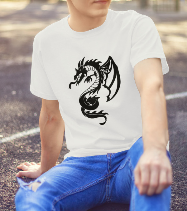 Dragon Tribal Tattoo Dark T-Shirt