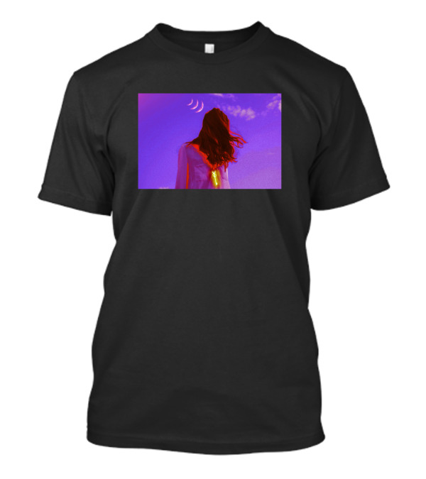 Existence Cosmic Woman Under Triple Crescent Moon T-Shirt