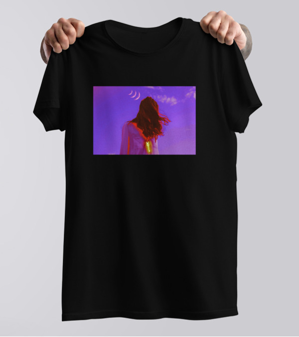 Existence Cosmic Woman Under Triple Crescent Moon T-Shirt