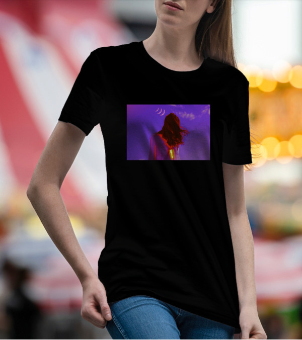 Existence Cosmic Woman Under Triple Crescent Moon T-Shirt