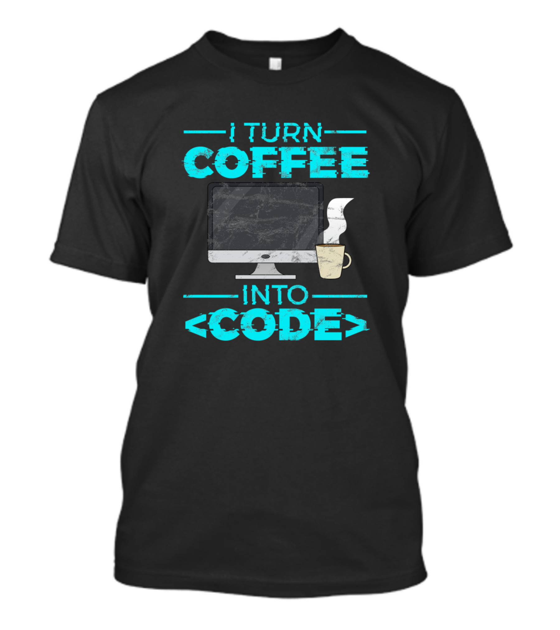 I Turn Coffee Into Code Programmer Computer Mug T-Shirt