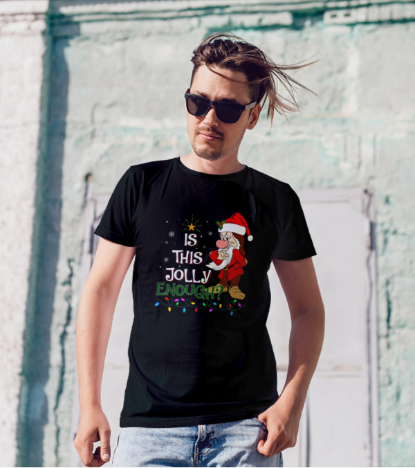 Is This Jolly Enough Grumpy Elf With Christmas Lights T-Shirt