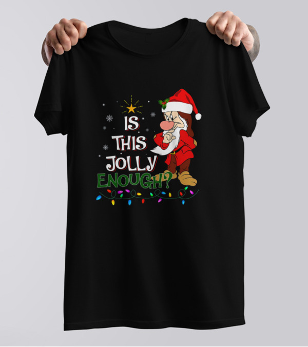 Is This Jolly Enough Grumpy Elf With Christmas Lights T-Shirt