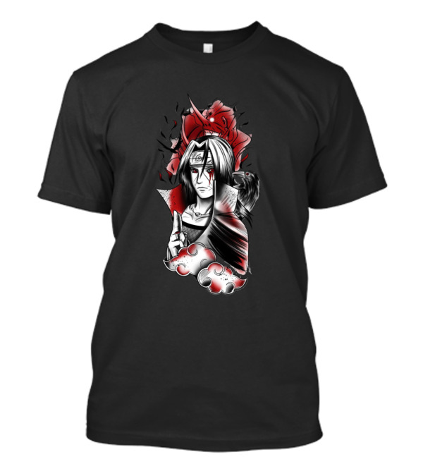 Uchiha Itachi Mangekyou Sharingan Akatsuki Cloak Susanoo Red Clouds T-Shirt