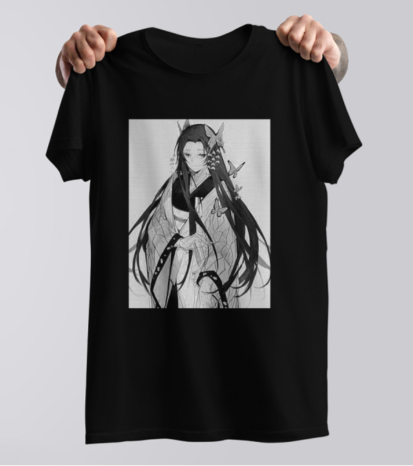Kanae Kocho Butterfly Kimono Art Anime Character T-Shirt