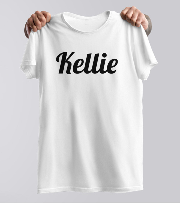Kellie Black Retro Script T-Shirt