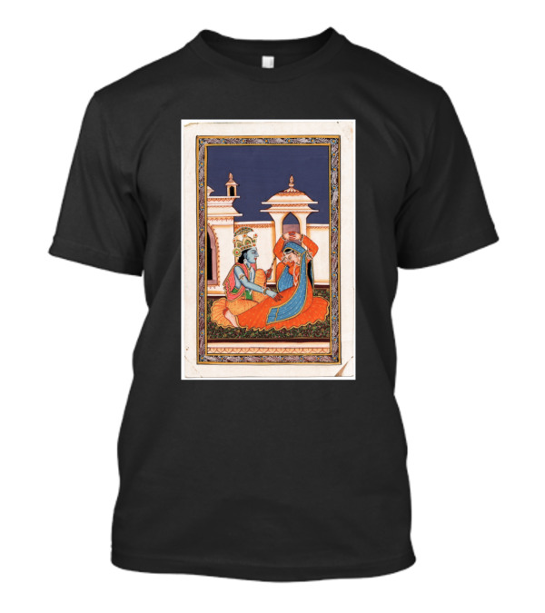 Krishnas Raas Leela Divine Dance In Traditional Indian Art Scene With Krishna And Radha T-Shirt