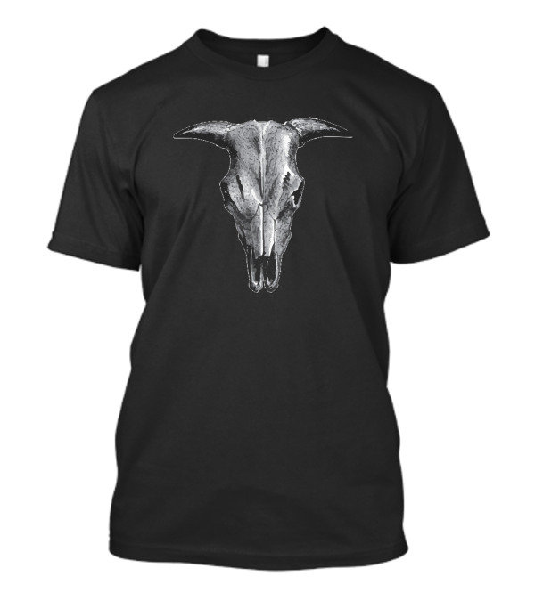 Cow Skull Head Illustration Livestock T-Shirt