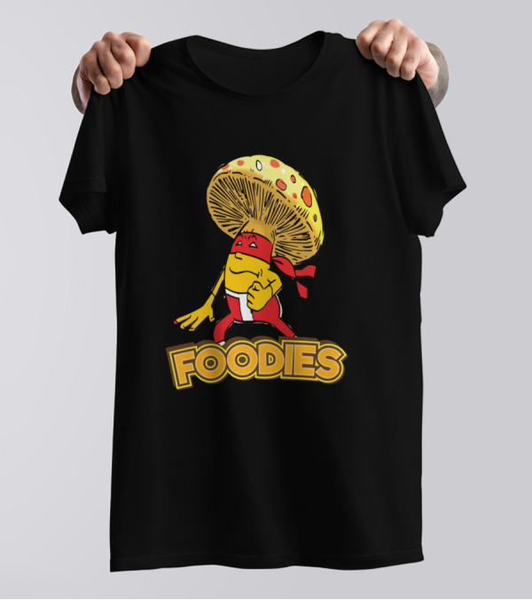 Foodies Mushroom Ninja Vegan Fighter T-Shirt