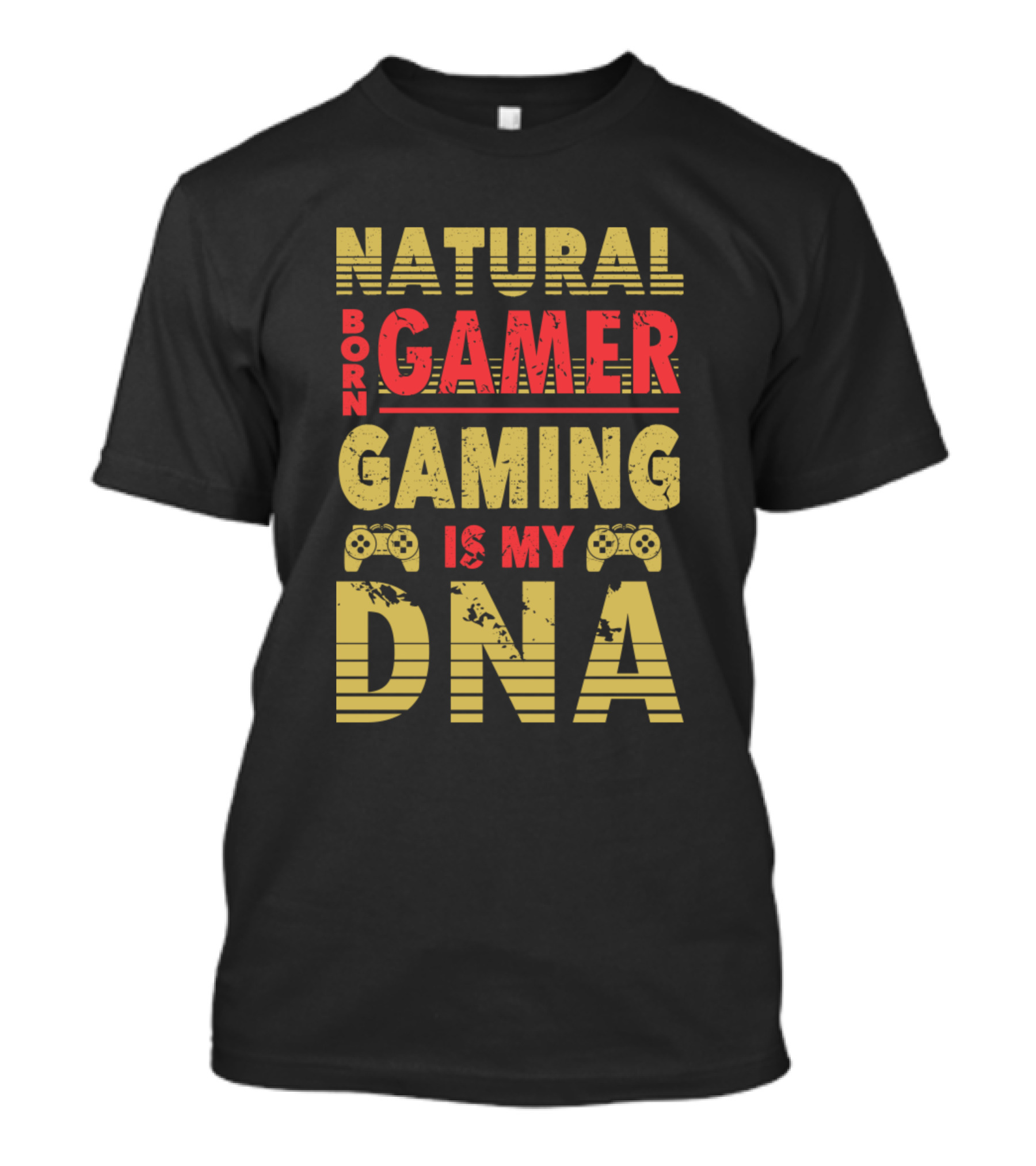 Natural Born Gamer Gaming Is My DNA Controllers T-Shirt