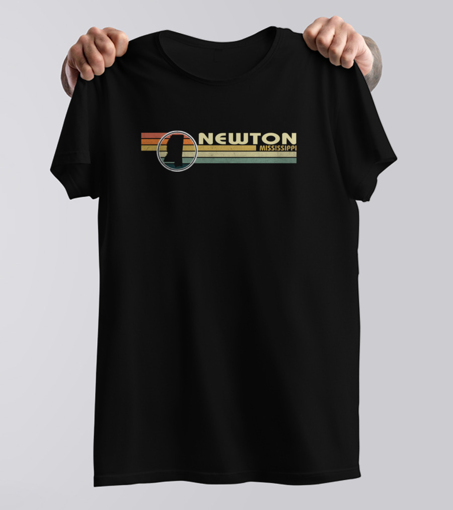 Newton Mississippi Retro Vintage Sunset T-Shirt