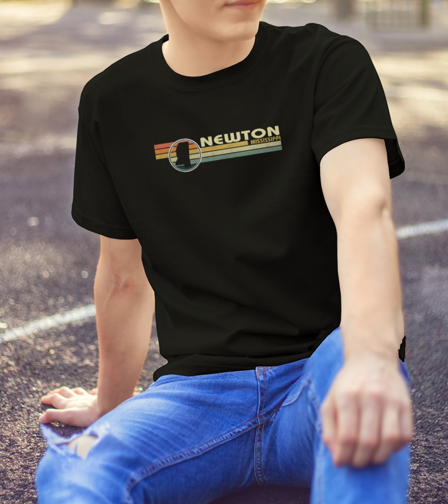 Newton Mississippi Retro Vintage Sunset T-Shirt