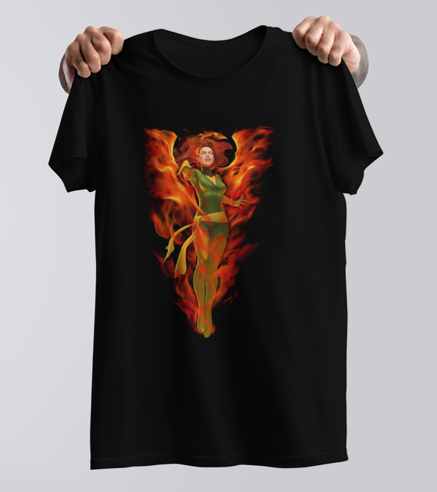 Phoenix Jean Grey Fiery Transformation X-Men Comic Character T-Shirt