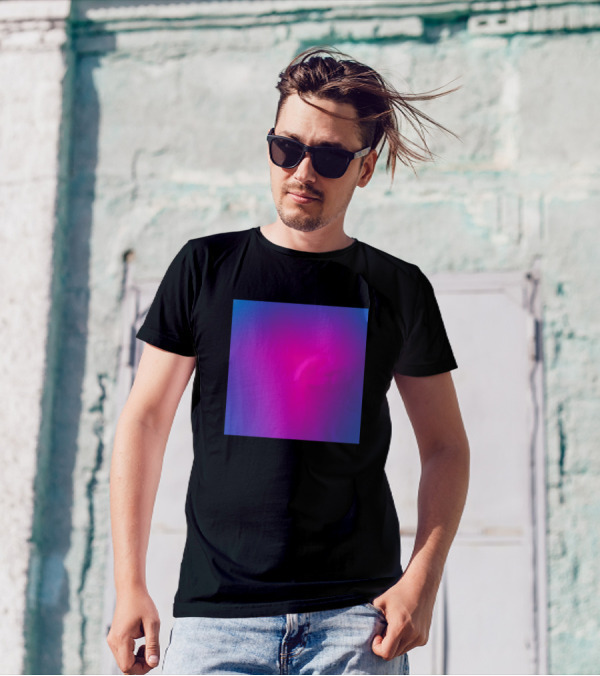 Pink Blue Gradient Texture T-Shirt