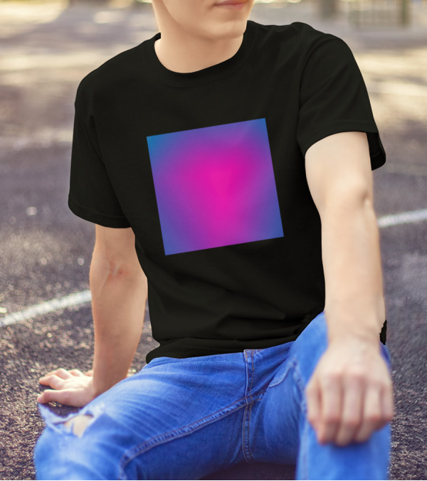 Pink Blue Gradient Texture T-Shirt