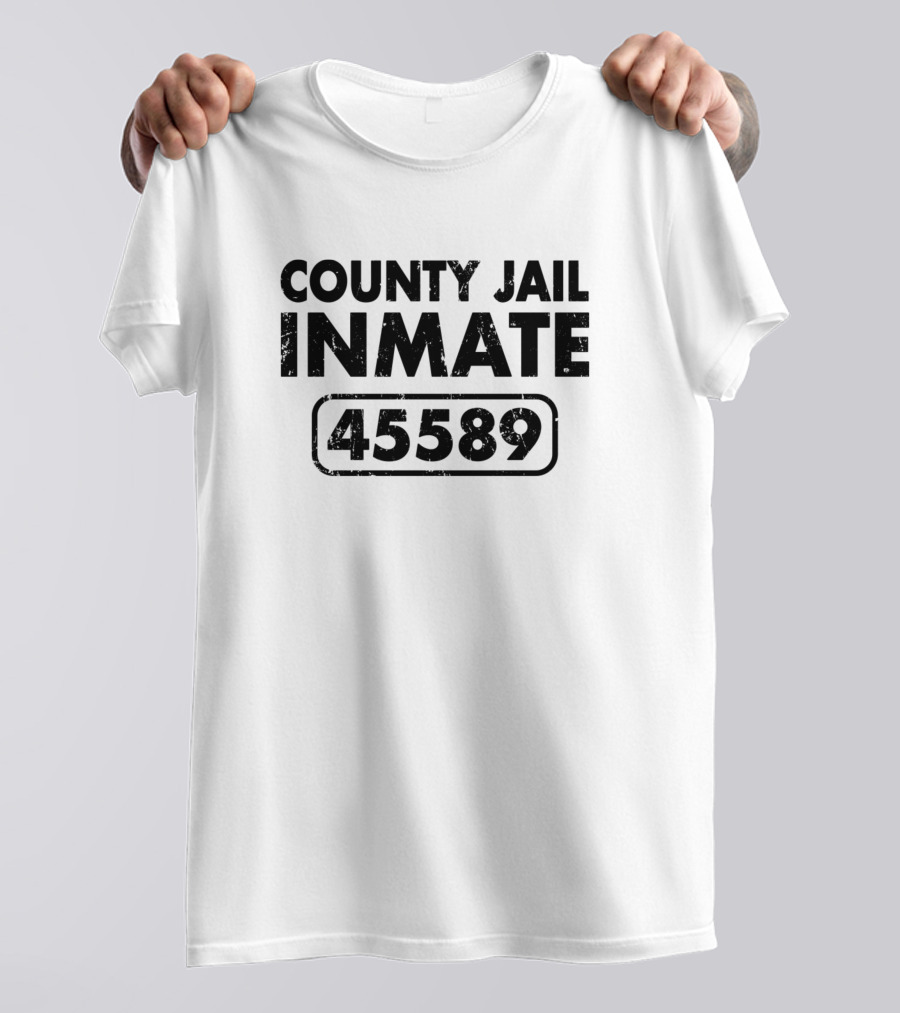 County Jail Inmate 45589 Prisoner Costume Jga T-Shirt