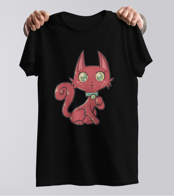Red Kitten Beauty With Lovely Smile T-Shirt