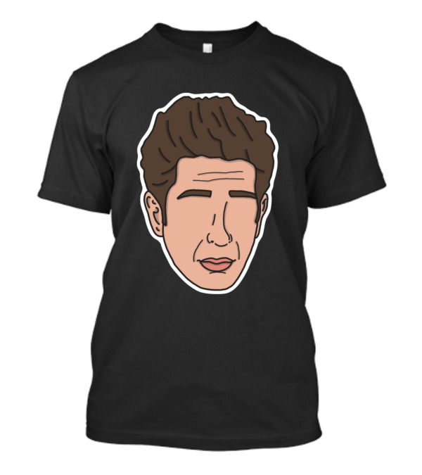 Ross Geller Friends TV Show Character Drawing Face Outline T-Shirt