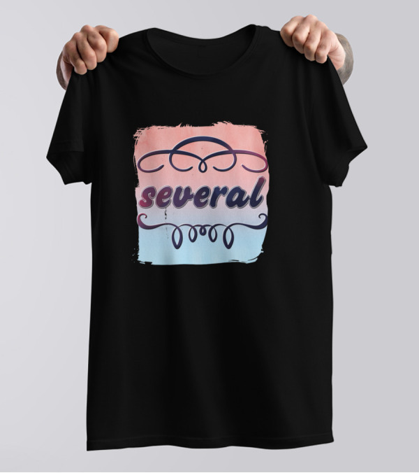 Several Pastel Elegant Swirls And Abstract Brushstroke T-Shirt