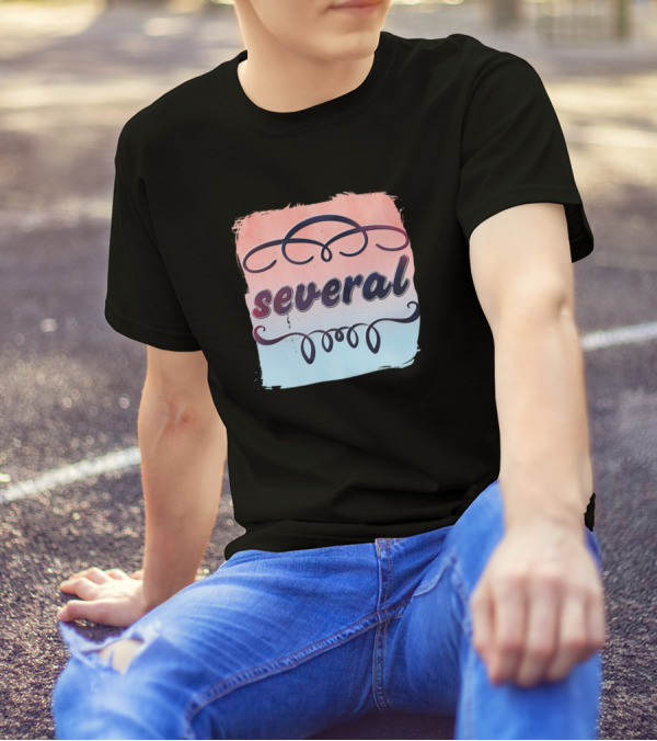 Several Pastel Elegant Swirls And Abstract Brushstroke T-Shirt