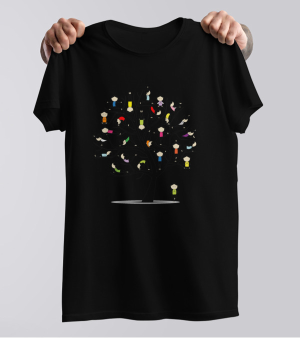 Spiritual Yoga Life Tree With Meditating Figures T-Shirt