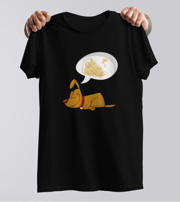 Sweet Dream Are Made Of Cheese Dog Sleeping With Cheese Dream Bubble T-Shirt