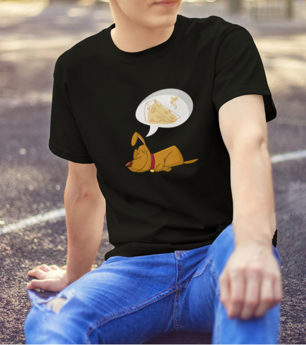 Sweet Dream Are Made Of Cheese Dog Sleeping With Cheese Dream Bubble T-Shirt