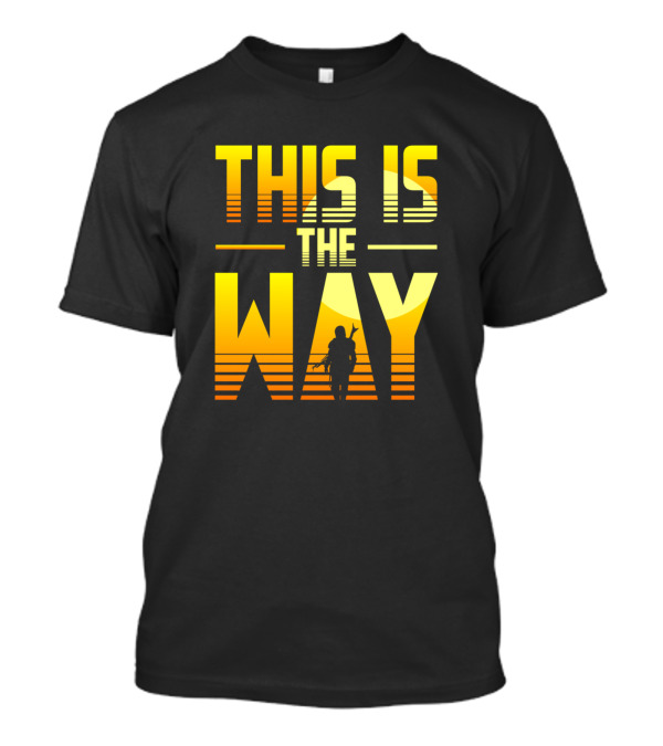 This Is The Way Mandalorian Silhouette Sunset T-Shirt