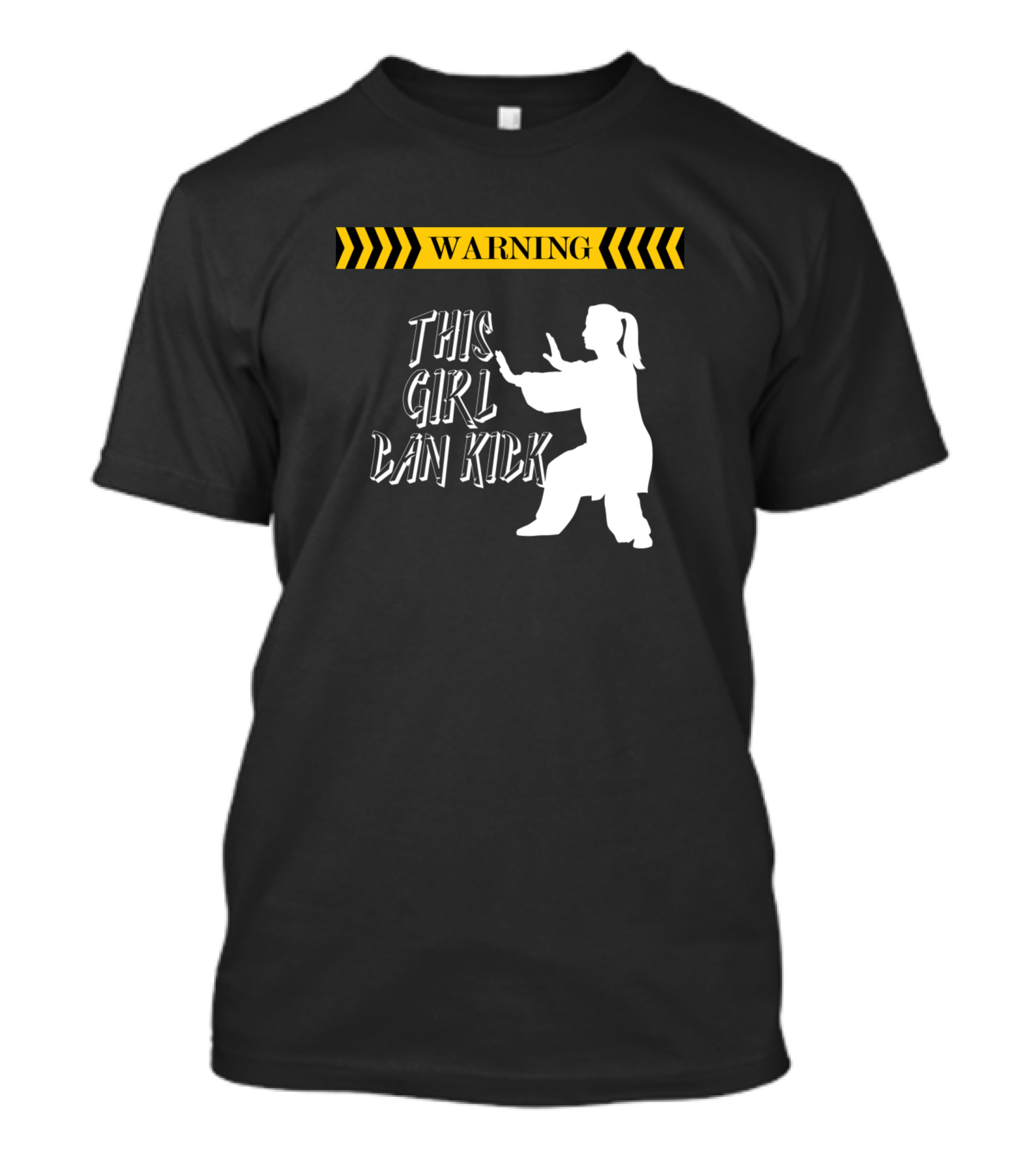 WARNING This Girl Can Kick Martial Arts T-Shirt