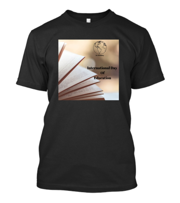 International Day Of Education 24 January Globe And Book Pages T-Shirt