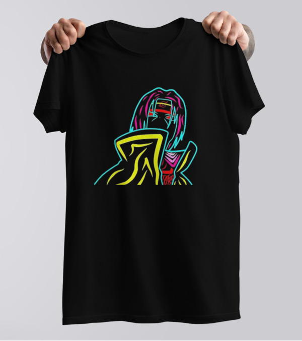 Itachi Sasuke Uchiha Neon Manga T-Shirt