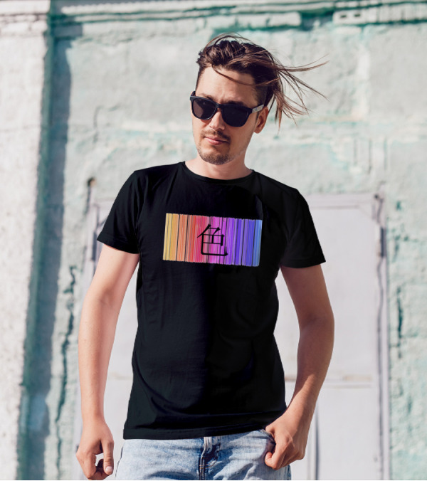 Japanese Barcode 色 Colourful Kanji Spectrum T-Shirt