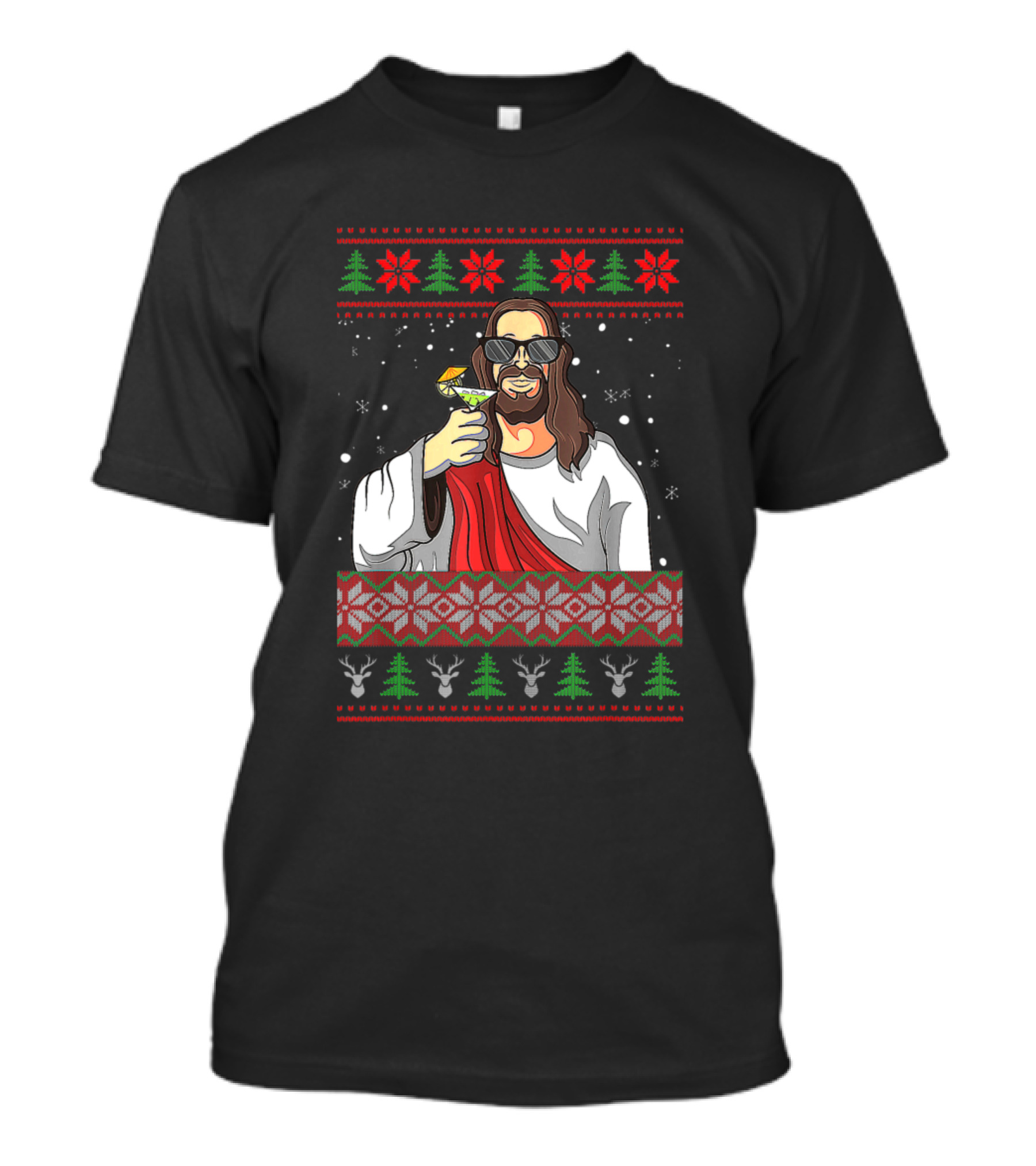 Jesus Ugly Christmas Sweater Birthday Boy T-Shirt