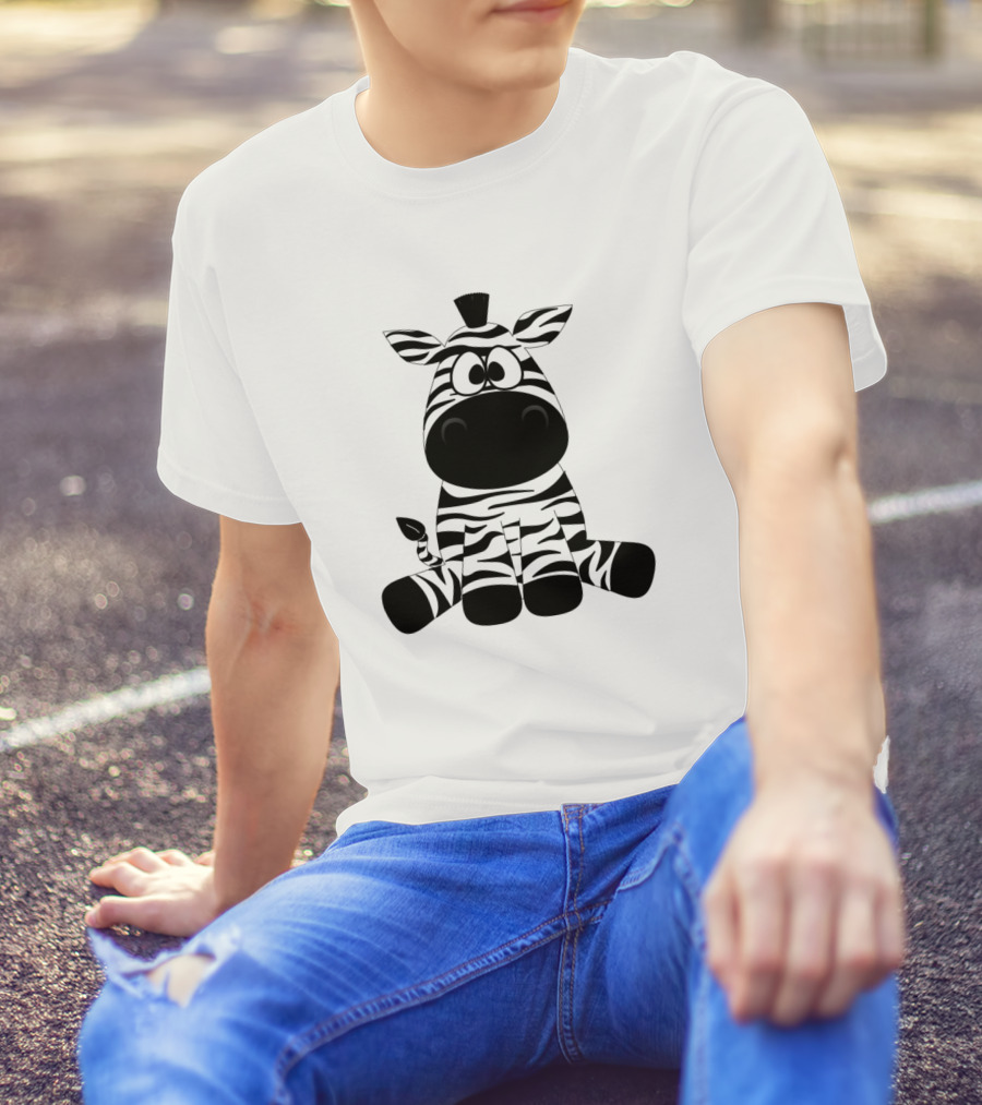 Kinder Zebra Baby Flauschig Kuscheln Zoo Zirkus Cartoon T-Shirt