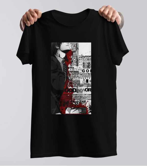 Kira Death Note God Of The New World Text T-Shirt