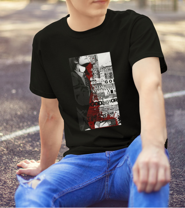 Kira Death Note God Of The New World Text T-Shirt
